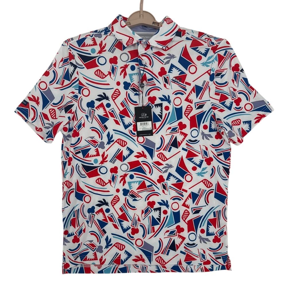 Good Good “Proud & True” Golf Polo Shirt All Men's Patriotic size M